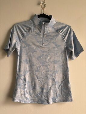 G/FORE Light Blue Performance Zip Top